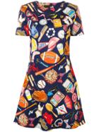 Love Moschino Symbols Printed T-shirt Dress - Blue