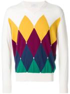 Ballantyne Diamond Pattern Jumper - Nude & Neutrals