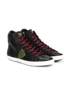 Philippe Model Kids Teen Hi-top Lace-up Sneakers - Black