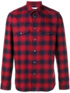 Givenchy Casual Plaid Shirt, Men's, Size: 38, Red, Cotton