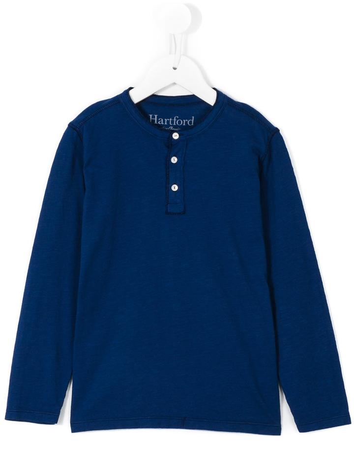 Hartford Kids Long Sleeve Henley Top, Boy's, Size: 8 Yrs, Blue