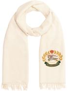 Burberry The Large Classic Cashmere Scarf With Archive Logo - White