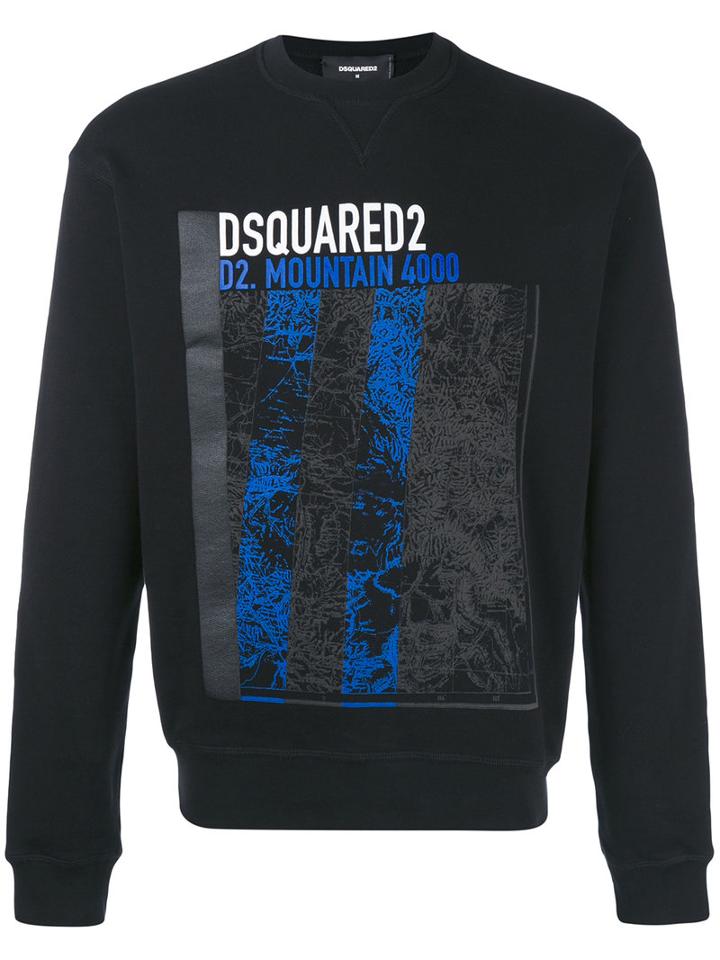 Dsquared2 - Mountain Print Sweatshirt - Men - Cotton - Xxl, Black, Cotton