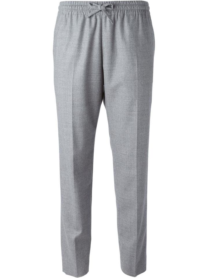 Joseph Cropped Drawstring Trousers, Women's, Size: 40, Grey, Wool/spandex/elastane/cotton