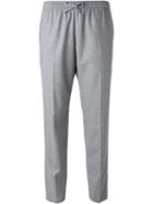 Joseph Cropped Drawstring Trousers, Women's, Size: 40, Grey, Wool/spandex/elastane/cotton