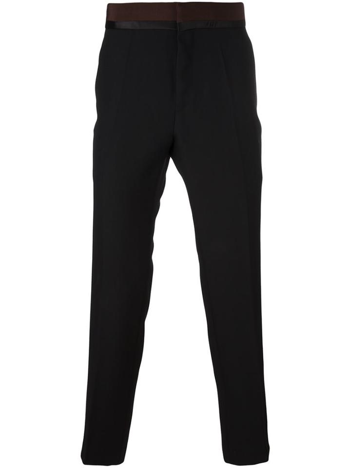 Haider Ackermann Flared Tailored Trousers, Men's, Size: 50, Black, Silk/cotton/virgin Wool