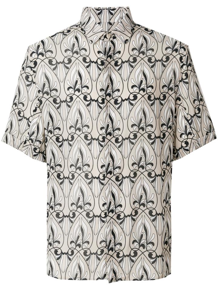 Versace Collection Printed Shortsleeved Shirt - Brown