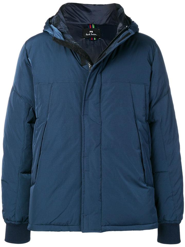 Ps By Paul Smith Padded Hooded Jacket - Blue