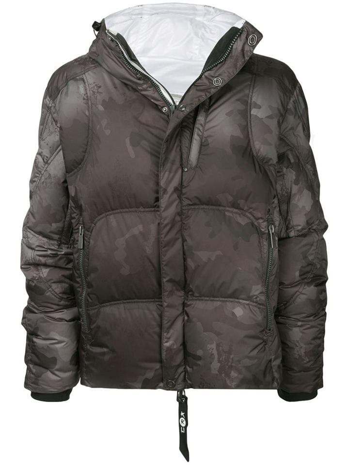 Kru Camouflage Padded Jacket - Grey