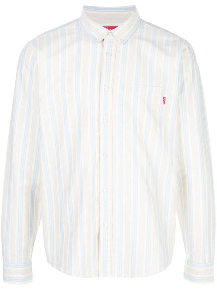 Supreme Striped Oxford Shirt - Yellow