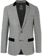 Loveless Tailored Plaid Blazer - Grey