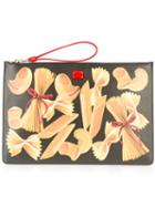 Dolce & Gabbana - Pasta Print Clutch Bag - Women - Calf Leather - One Size, Women's, Black, Calf Leather