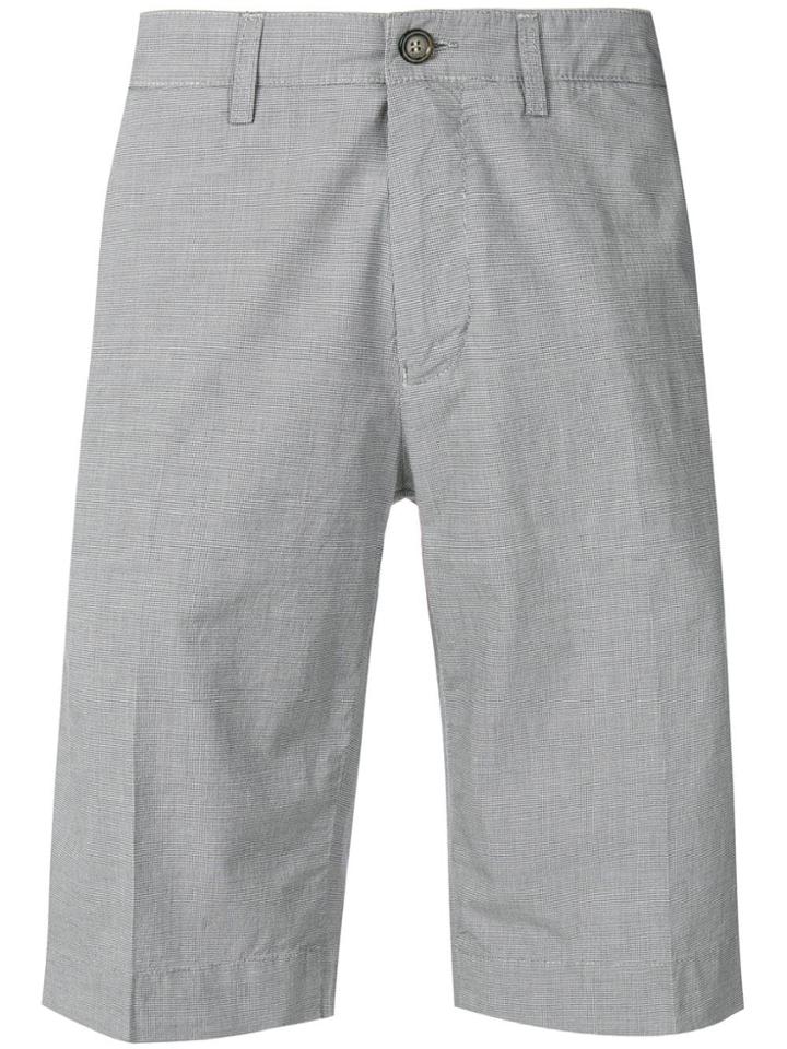 Canali Micro Pattern Chino Shorts - Grey