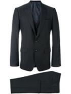 Dolce & Gabbana Three Piece Suit, Men's, Size: 52, Grey, Silk/acetate/cupro/wool