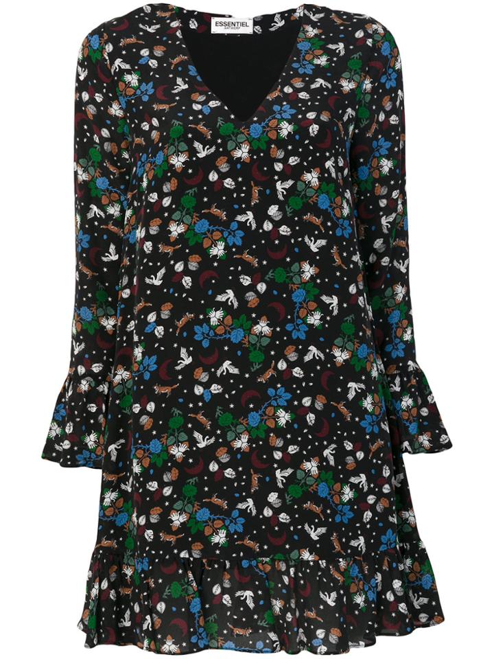 Essentiel Antwerp Floral Shift Dress - Black