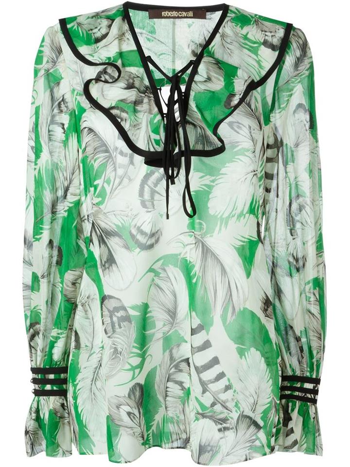 Roberto Cavalli Flounce Collar Blouse
