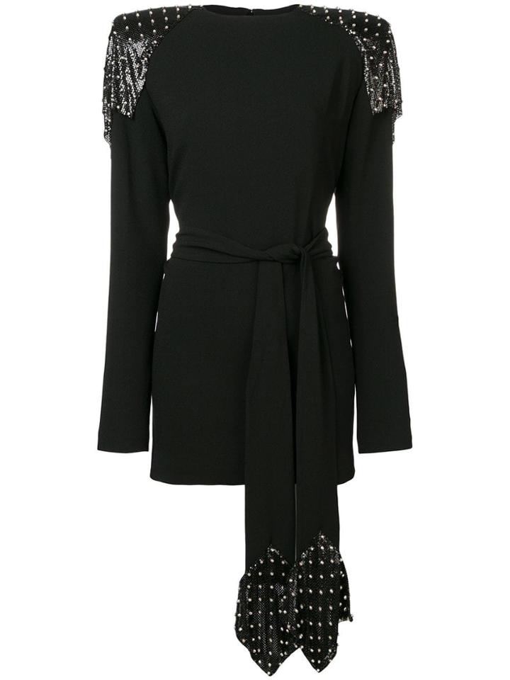 Saint Laurent Epaulettes Detail Dress - Black