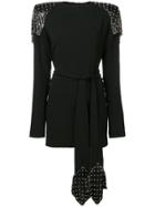 Saint Laurent Epaulettes Detail Dress - Black