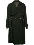 Wooyoungmi Long Flared Trenchcoat - Black