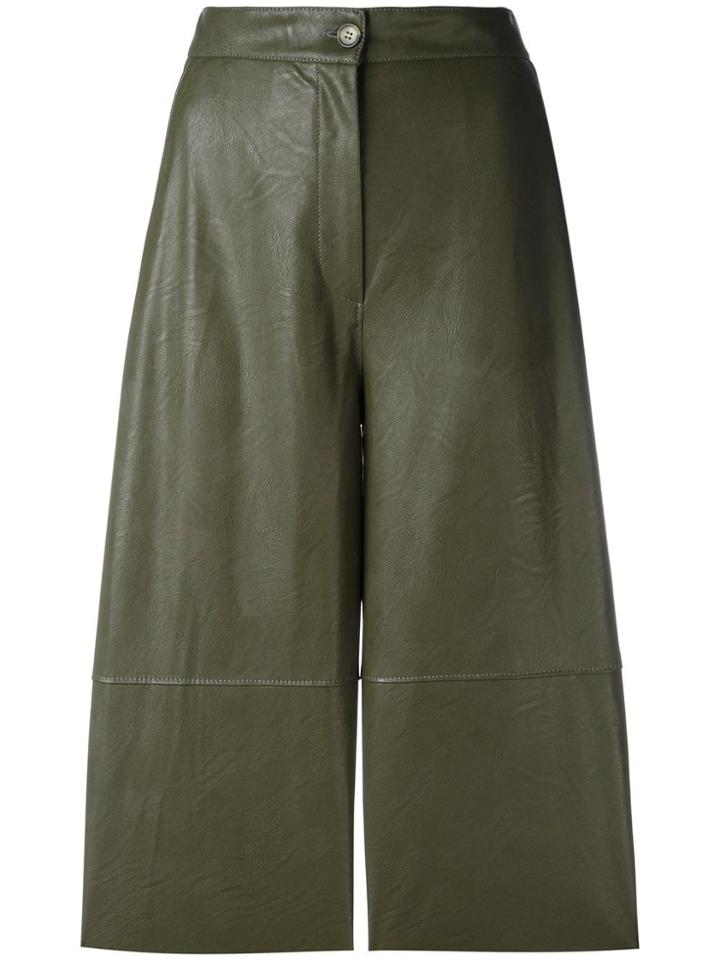 Mm6 Maison Margiela Panelled Cropped Trousers - Green