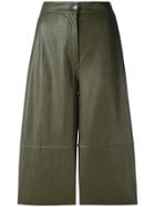 Mm6 Maison Margiela Panelled Cropped Trousers - Green