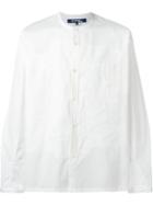 Junya Watanabe Comme Des Garçons Man Grandad Collar Patchwork Shirt