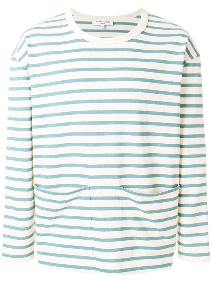 Ymc Striped Sweatshirt - Nude & Neutrals