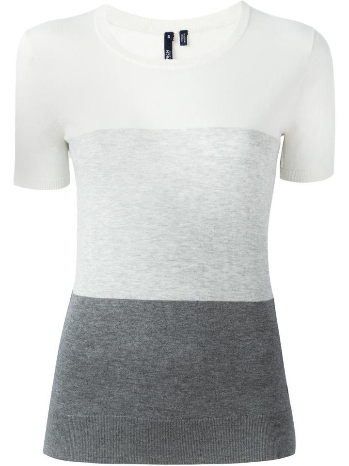Woolrich Colour Block Short Sleeve Sweatshirt, Women's, Size: Large, White, Cotton/modal/cashmere/wool
