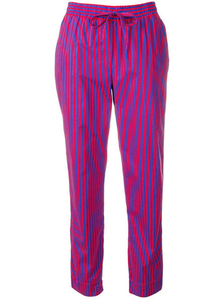 P.a.r.o.s.h. Camillo Striped Tapered Trousers - Blue