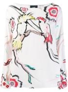 Cavalli Class Printed Blouse - White