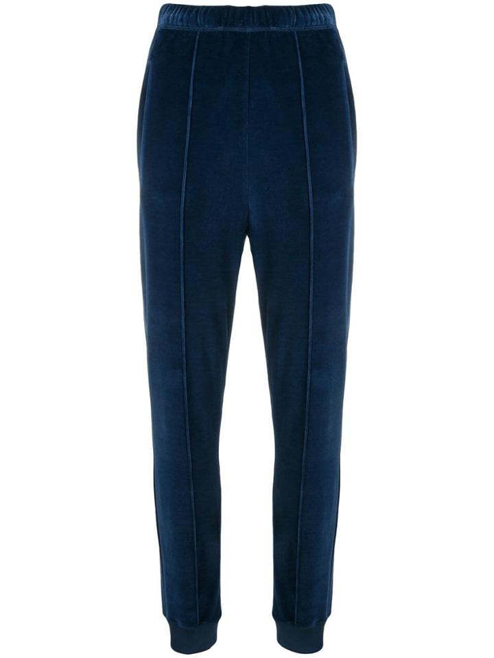 Joseph Velvet Track Pants - Blue