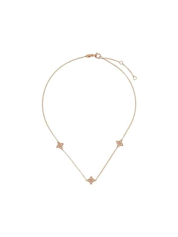 Roberto Coin 18kt Yellow Gold Princess Flower Diamond Necklace