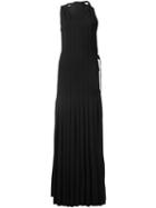 Vera Wang Pleated Plastron Gown, Women's, Size: 2, Black, Elastodiene/polyester/virgin Wool