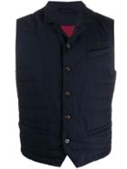 Eleventy Fitted Padded Gilet - Blue