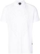 Just Cavalli Embossed Design Polo Shirt - White