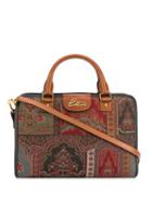Etro Paisley Embroidered Tote - Brown