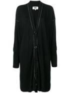 Mm6 Maison Margiela Contrast Stitch Cardi-coat - Black