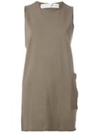 Isabel Benenato - Longline Vest - Women - Leather/spandex/elastane/viscose - 40, Women's, Green, Leather/spandex/elastane/viscose