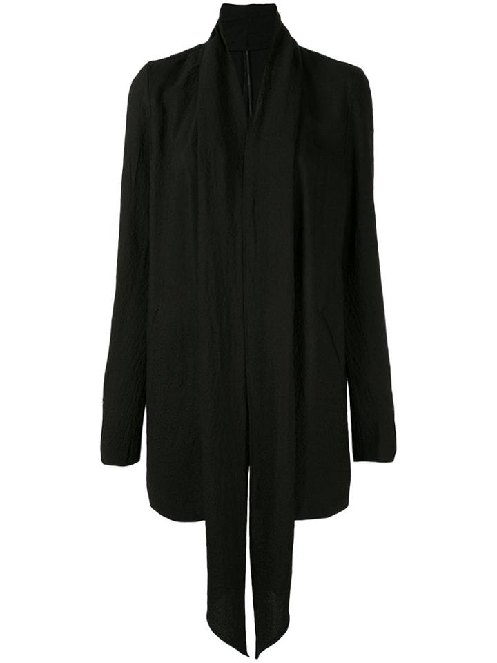 Masnada Draped Front Blazer - Black