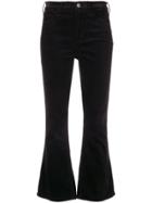 Mih Jeans Marty Cropped Flared Trousers - Black