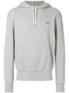 Maison Kitsuné Embroidered Logo Hoodie - Grey