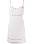 La Perla Ginko Contrast Stitch Beach Dress - Red