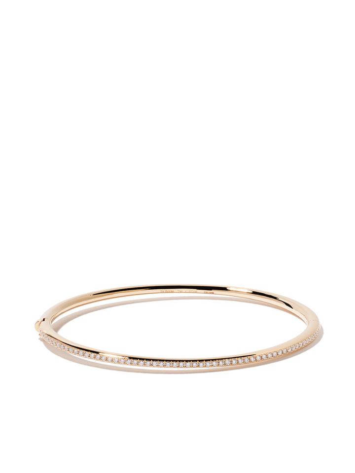 De Beers 18kt Yellow Gold Micropavé Diamond Bangle - Unavailable