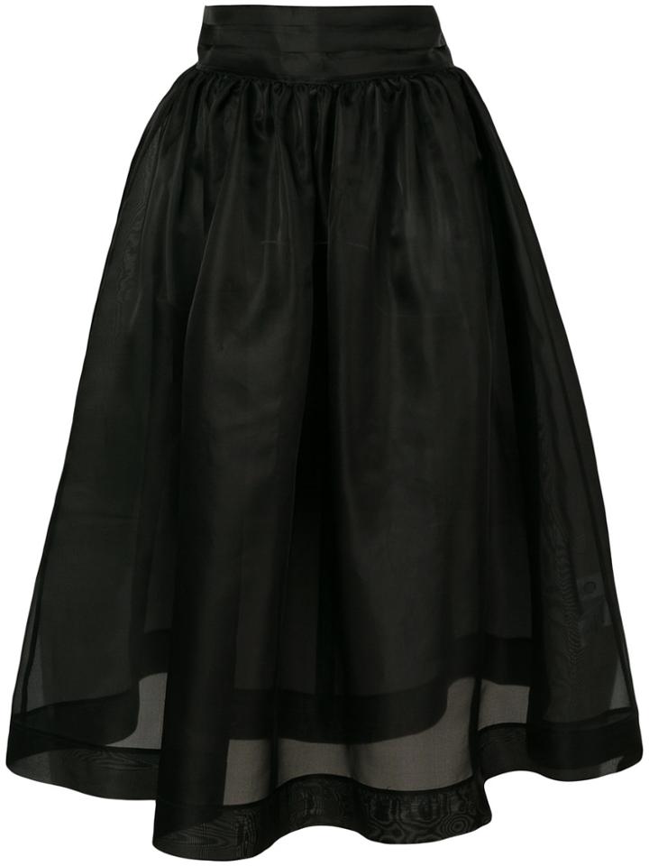 Ganni Full Midi Skirt - Black