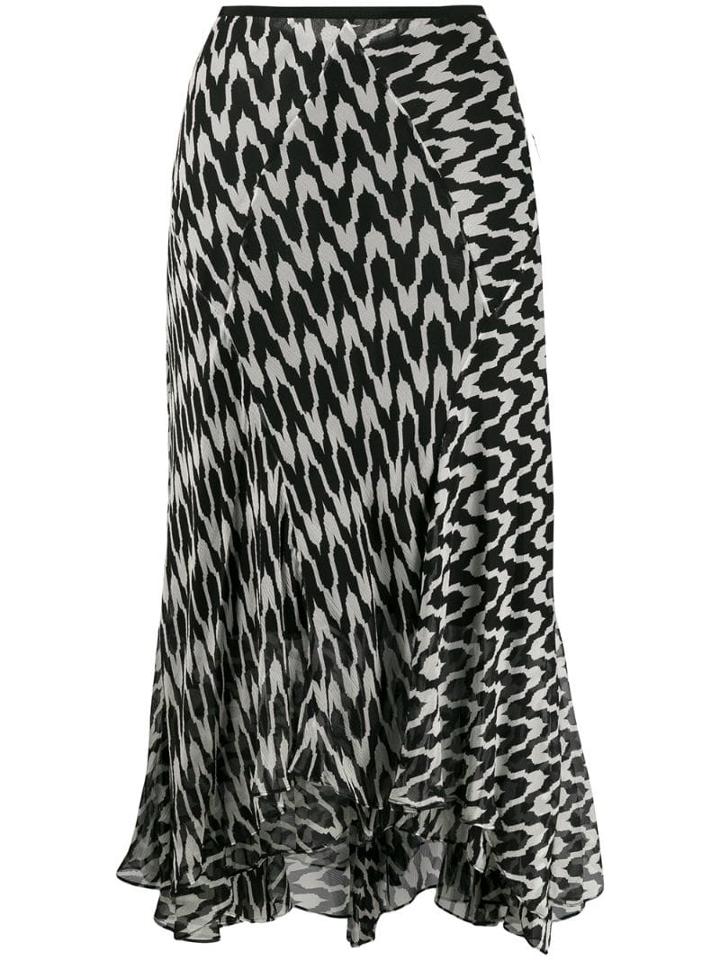 Diane Von Furstenberg Debra Patterned Skirt - Black
