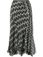 Diane Von Furstenberg Debra Patterned Skirt - Black