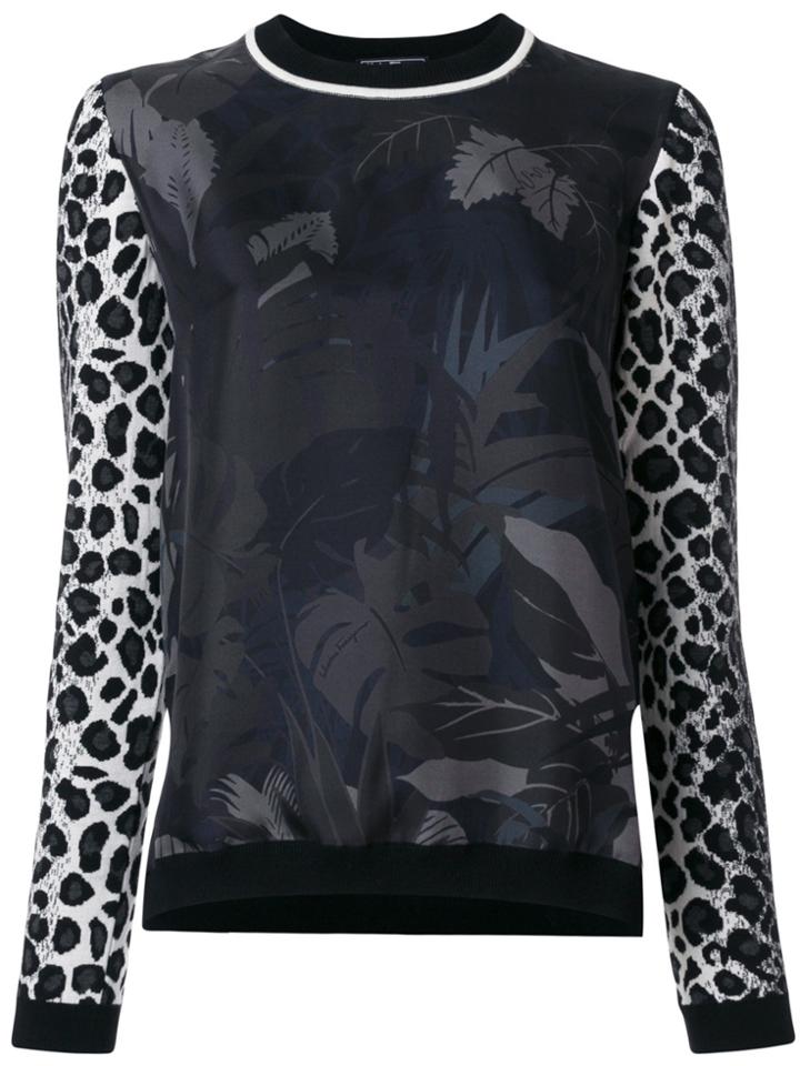 Salvatore Ferragamo Printed Blouse - Black