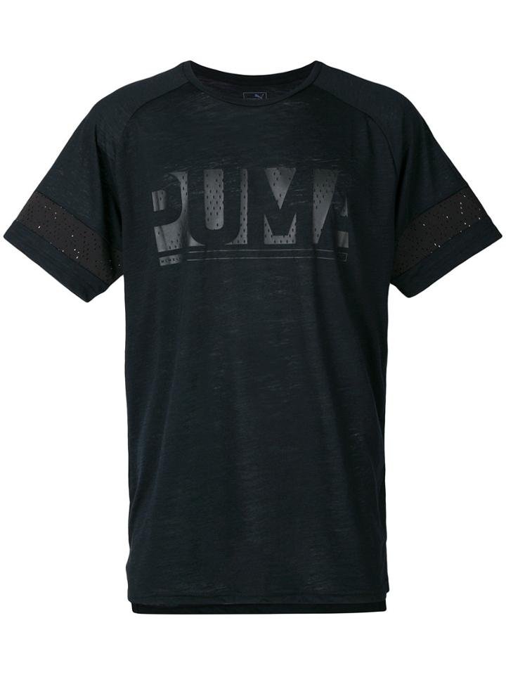 Puma Logo Print T-shirt - Black