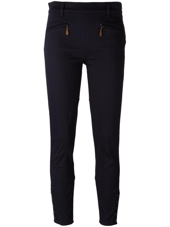 Tory Burch Zip Pocket Leegings - Blue