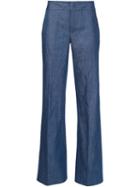 Co High Waist Flared Jeans, Women's, Size: 2, Blue, Cotton/linen/flax